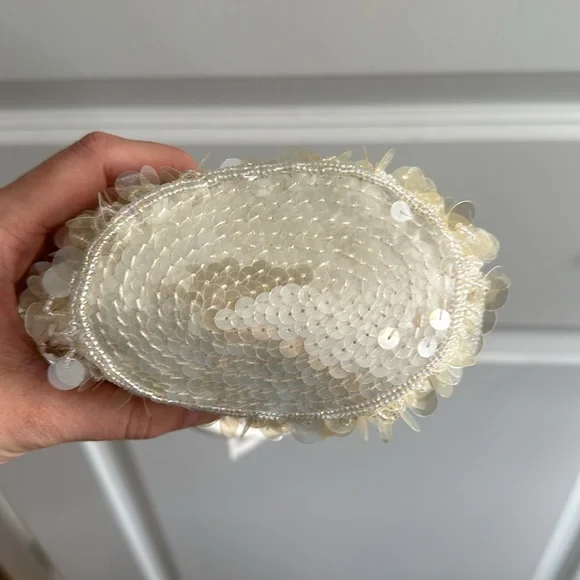 Vintage Cream Sequin Mini Bag - Picture 3 of 3